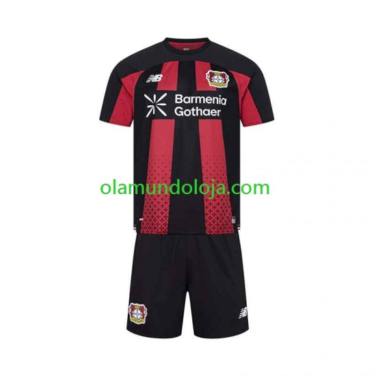 Bayer 04 Leverkusen Camisola Criança Equipamento Primeiro Manga Curta 2026-2027